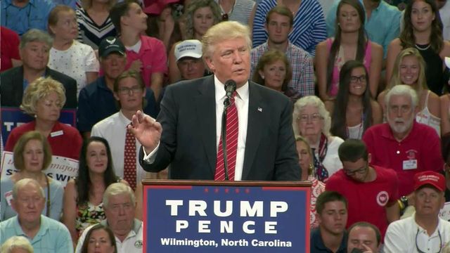 Trump holds rally in Wilmington