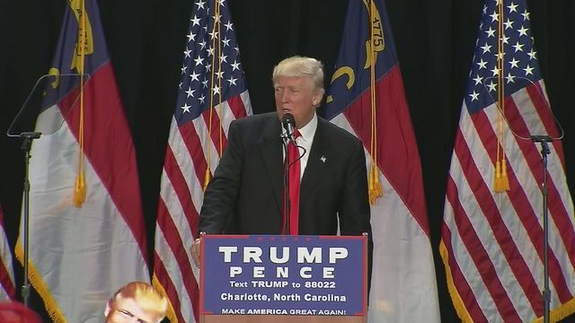 Trump stumps in Charlotte
