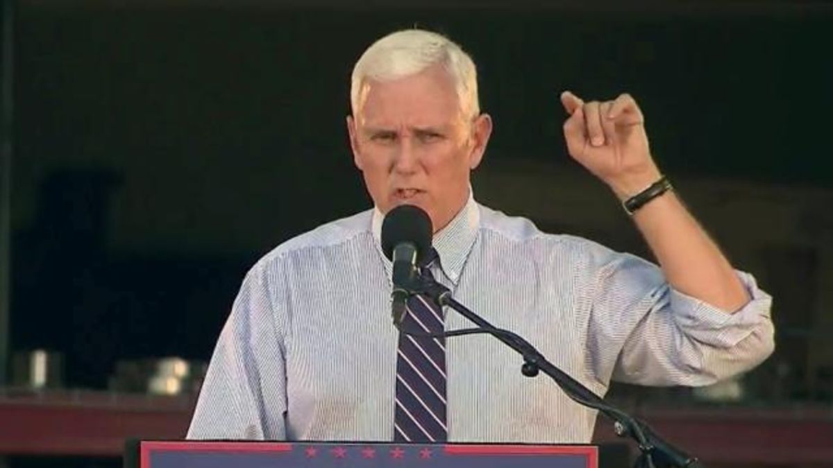 Mike Pence in Leland