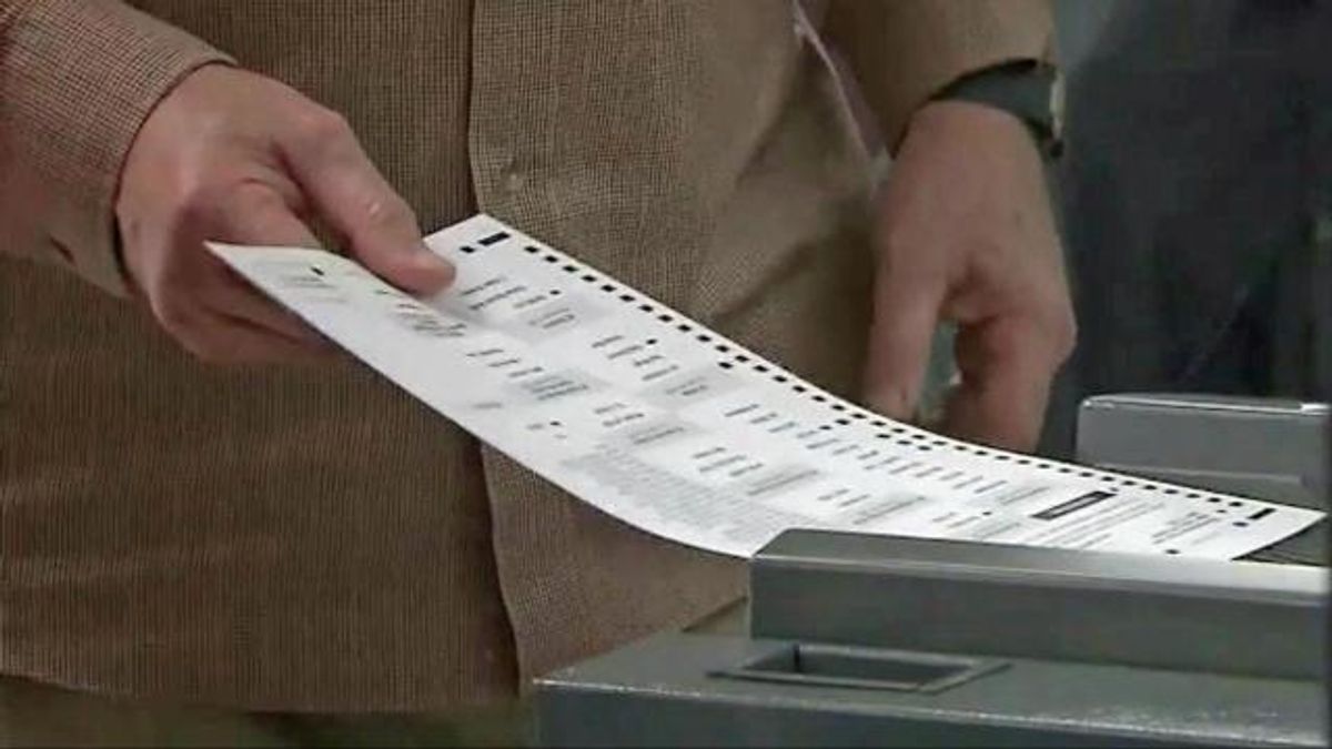 North Carolina voter files ballot