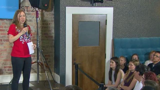 Chelsea Clinton campaigns for mom in Durham