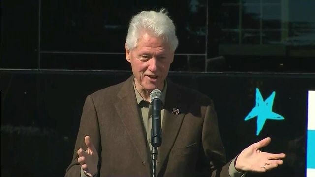 Bill Clinton campaigns for wife in Rocky Mount