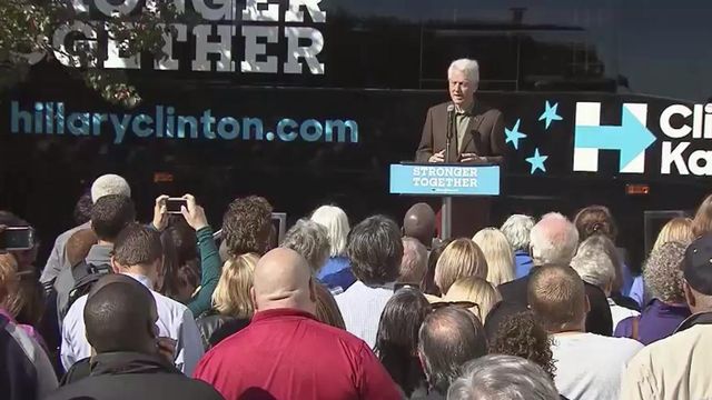 Former president tours eastern NC for Clinton