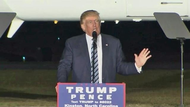 Trump campaigns in Kinston ahead of election