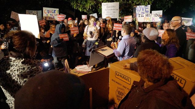 Group protests McCrory's recount request