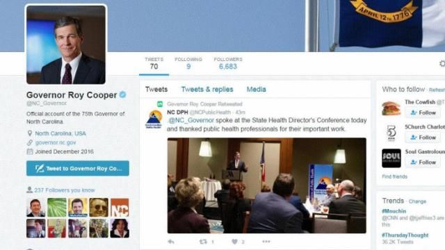 Gov. Roy Cooper's Facebook page