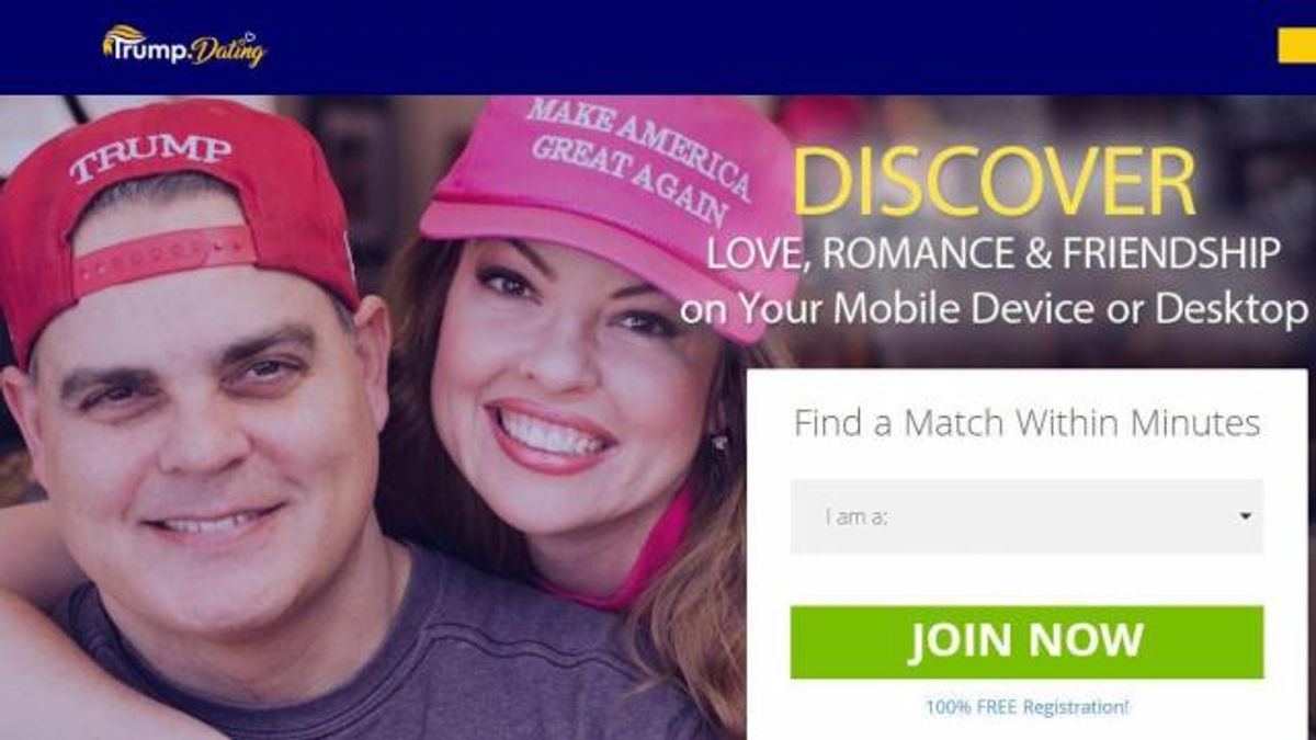 Trump.dating home page