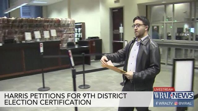 Raw: Harris legal team files docs in disputed congressional race