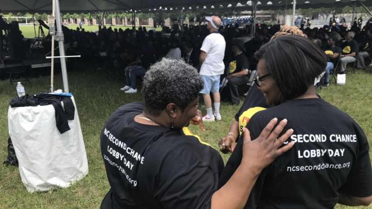Criminal justice reform advocates gathered Tuesday, May 7, 2019, on the lawn outside the General Assembly to rally for the "Second Chance Act" and other bills.