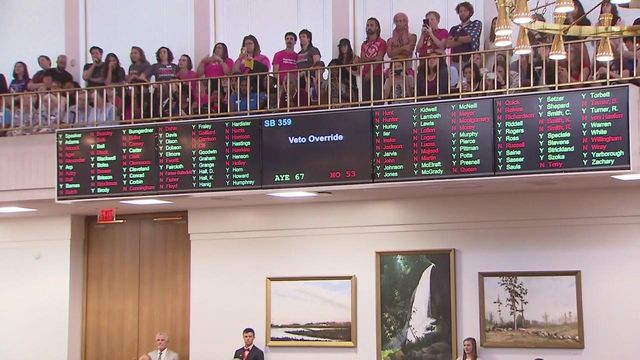 Override vote on vetoed abortion bill held in House