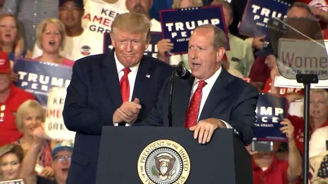 Trump holds Fayetteville rally