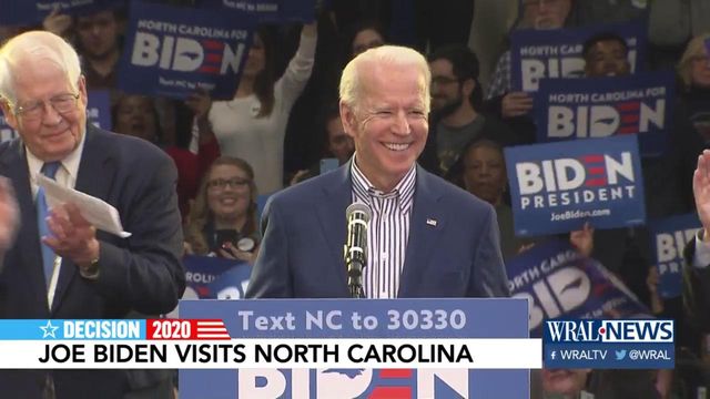 Joe Biden energized about NC, vote Saturday in SC