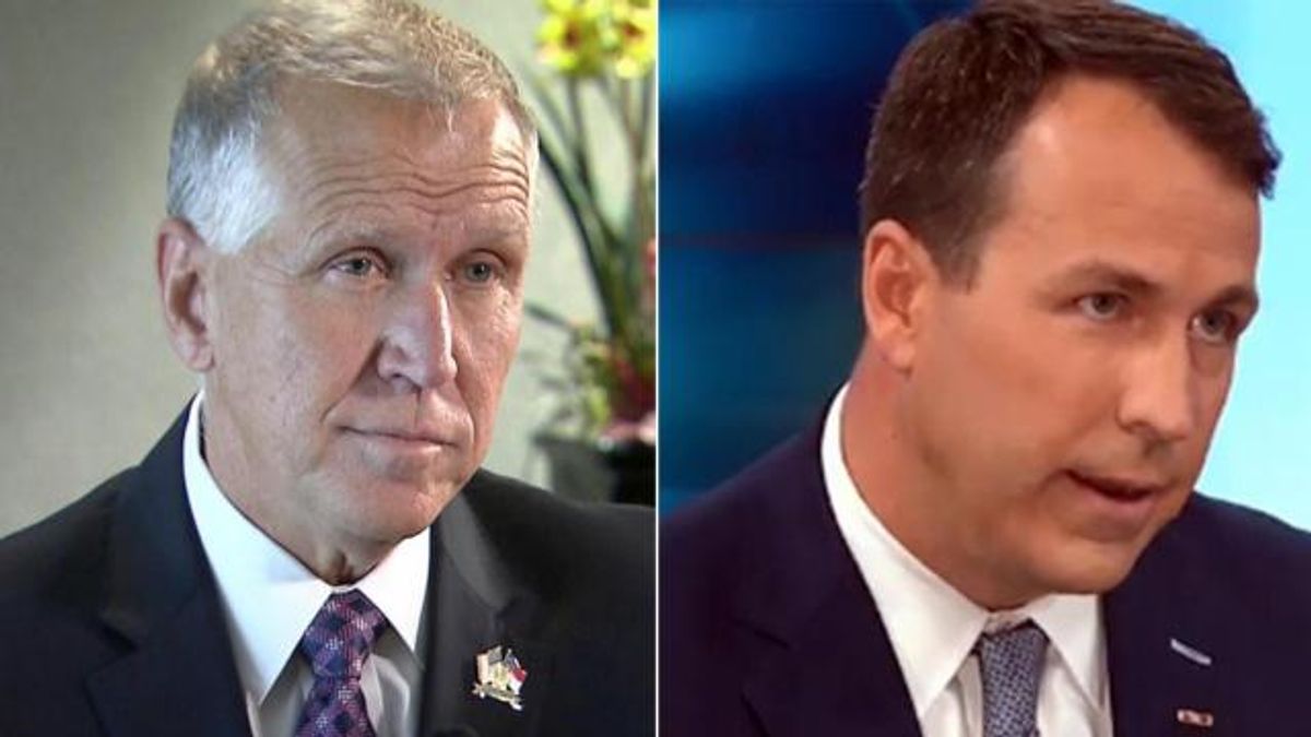 Thom Tillis and Cal Cunningham