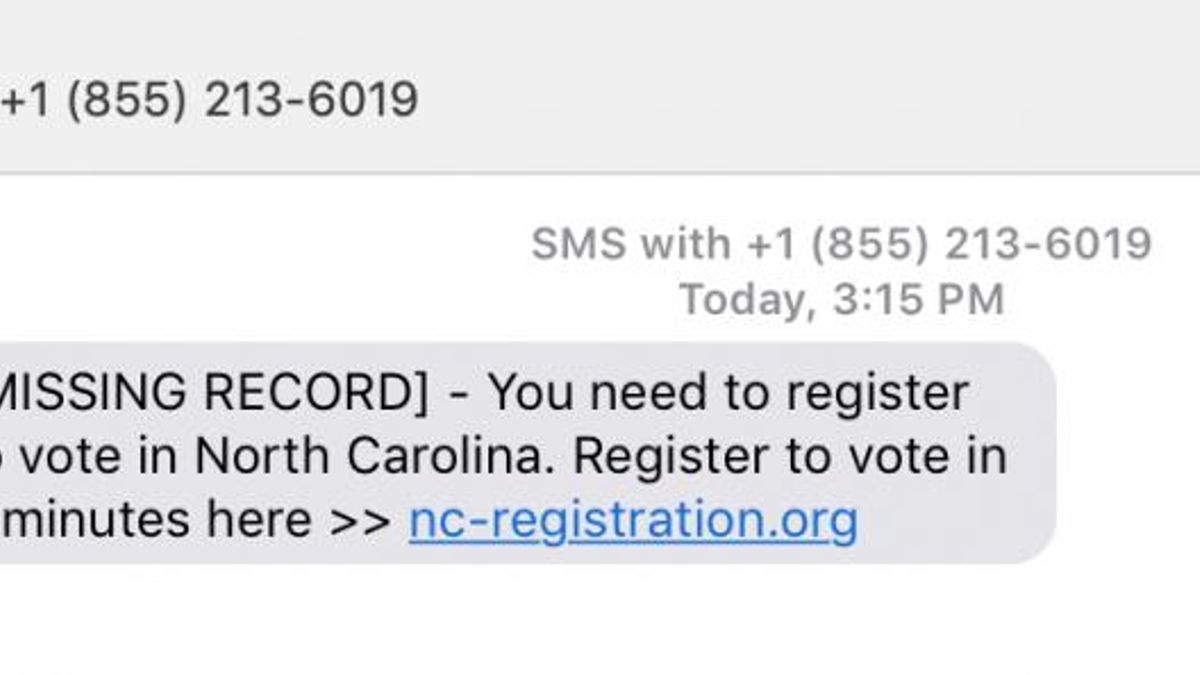 Questionable text message under review by NC State Board of Elections