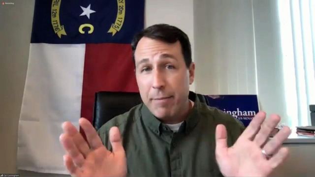 Cunningham deflects questions about affair to attack Tillis