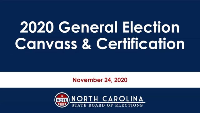 NC elections board certifies vote totals