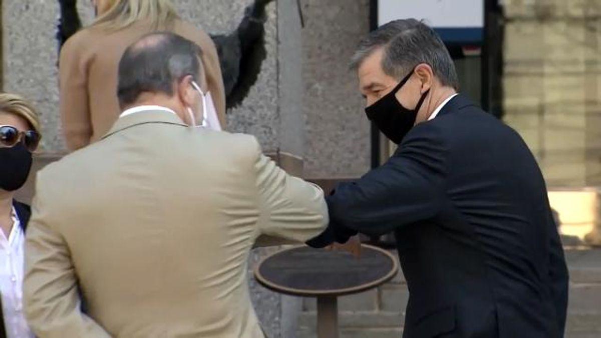 Cooper, Berger elbow bump