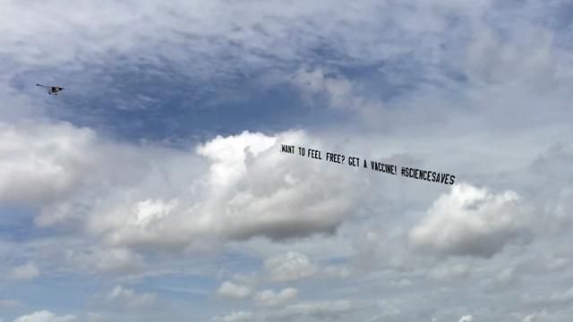 Pro-vaccine banner