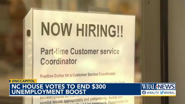 NC House votes to end federal unemployment boost