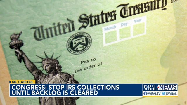 Congress: Stop IRS collections until backlog is cleared