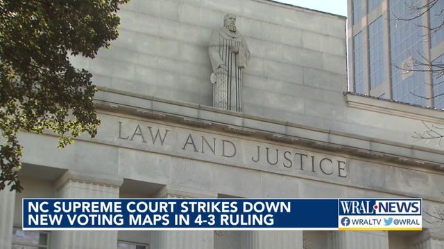 NC Supreme Court strikes down voting map in 4-3 vote