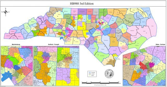 North Carolina Trial Court State House Map