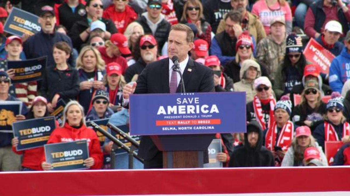 Budd welcomes Trump's support at NC rally