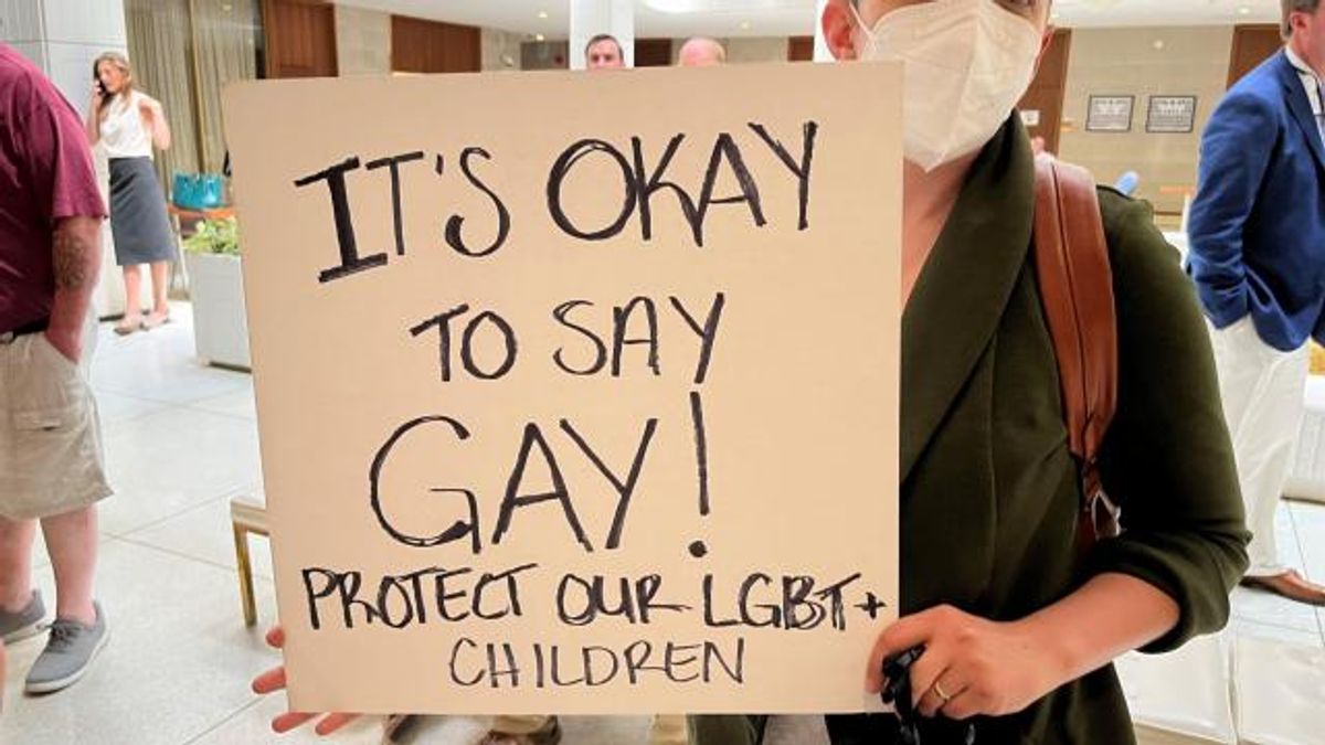 LGBTQ rights supporters protest bill