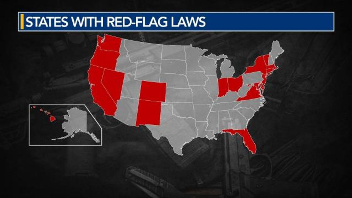 States with red-flag laws as of Monday, June 27, 2022.