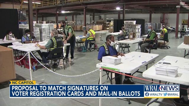 Proposal to match signatures on voter registration cards and mail-in ballots