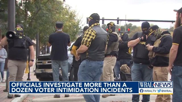 Officials investigate more than a dozen voter intimidation incidents in NC