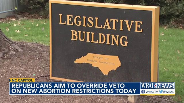 Republicans aim to override veto on new abortion restrictions today