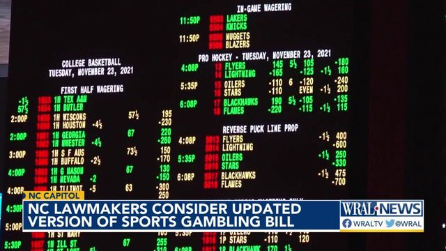 NC lawmakers consider updated version of online sports gambling bill