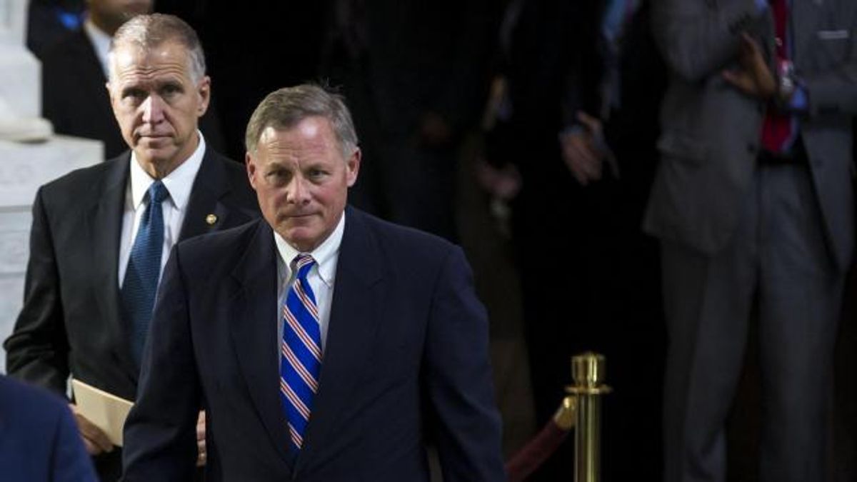 North Carolina Senators Thom Tillis (left) and Richard Burr