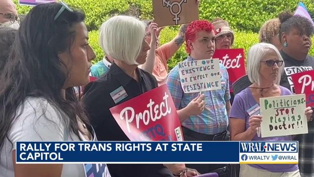 Rally for trans rights at State Capitol