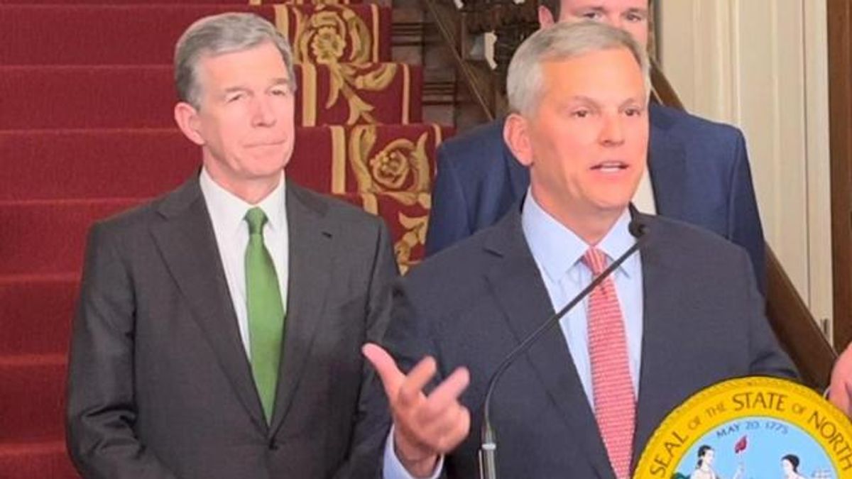 NC Attorney General Josh Stein and Gov. Roy Cooper