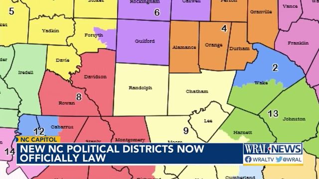 New NC political districts now officially law