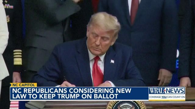 NC Republicans consider new law to keep Trump on ballot