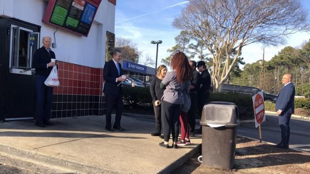 Biden buys CookOut for Cooper in Raleigh