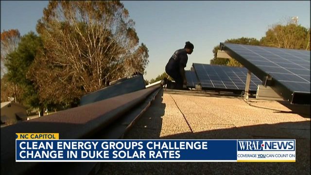 Clean energy groups challenge change in Duke Energy solar rates