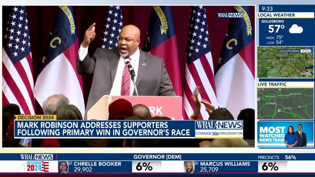 Mark Robinson addresses supporters following primary win in NC governor's race