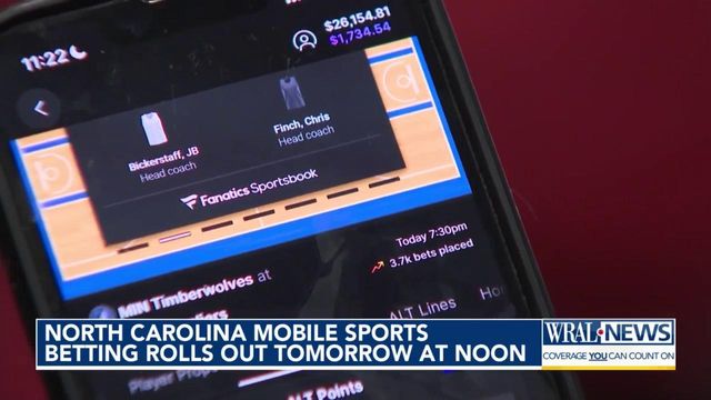 North Carolina mobile sports gambling rolls out Monday at noon