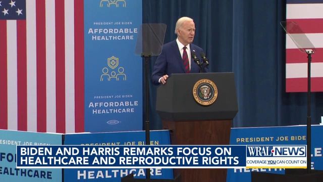 Biden, Harris remarks focus on health care and reproductive rights