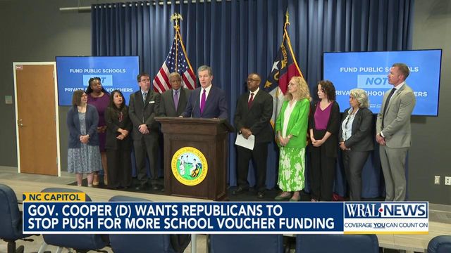 Gov. Cooper wants Republicans to stop push for more school voucher funding