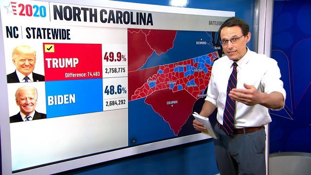 NBC's Steve Kornacki takes a closer look at the battleground state of North Carolina and the potential impact it could have on the Electoral College battle. 