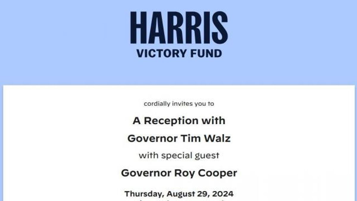 Walz reception Raleigh invite 