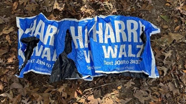 Raleigh police responded Thursday at the Optimist Park early voting site after a man was reported shouting at voters and tearing down campaign signs for Kamala Harris and Tim Walz. 