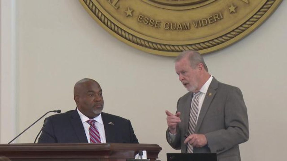 North Carolina Lt. Gov. Mark Robinson and Senate Leader Phil Berger