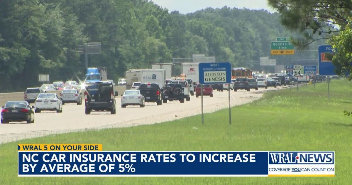 North Carolina car insurance rates increasing by average of 5% :: WRAL.com