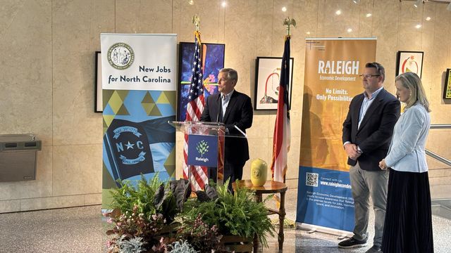  Gov. Josh Stein makes an economic development announcement in Raleigh